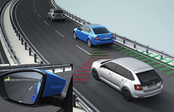 FRONT ASSIST S PREDIKTÍVNOU OCHRANOU CHODCOV Systém Front Assist s radarom v maske chladiča monitoruje