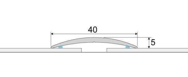PRECHODOVÉ LIŠTY - samolepiace kovodekór 1 m 4,08 4,90 A03 30mm (0,93m,
