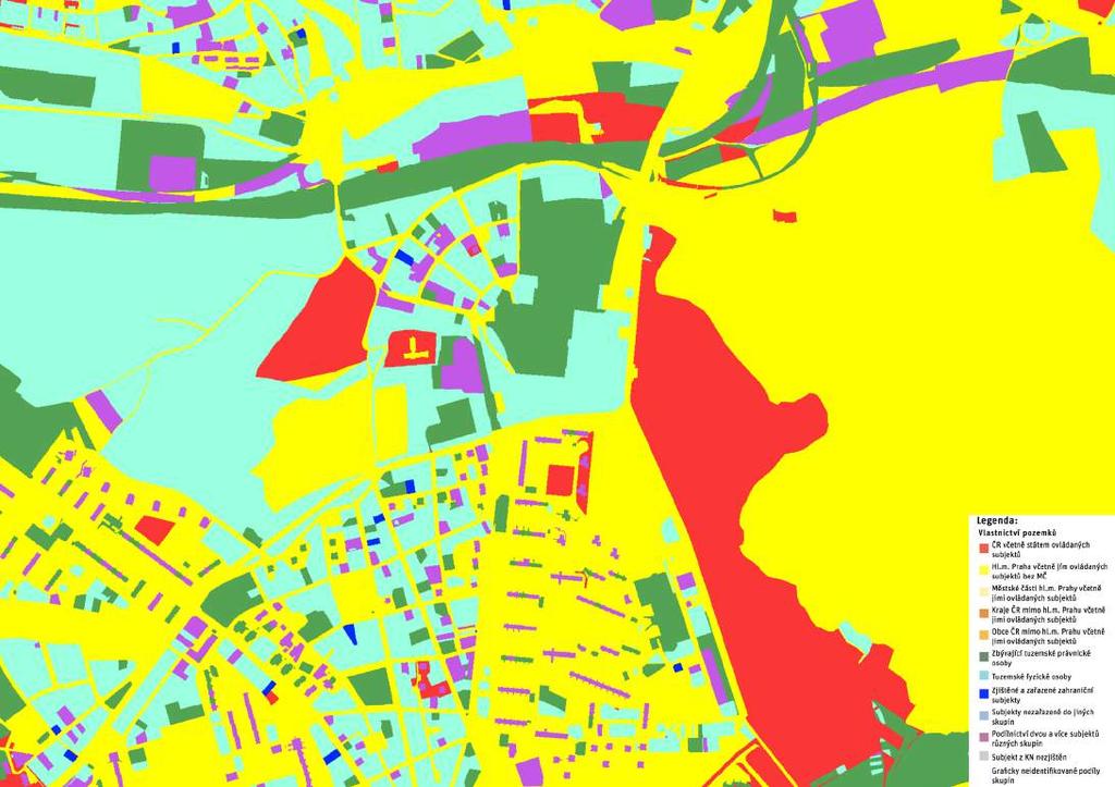 mapa vlastnických poměrů mapa současného využití Územní plán Podle územního plánu je řešená porcela označena jako SV - všeobecně smíšené.