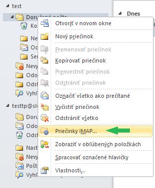 Protokol IMAP 6 V prípade, ak máte na serveri vytvorené 8.