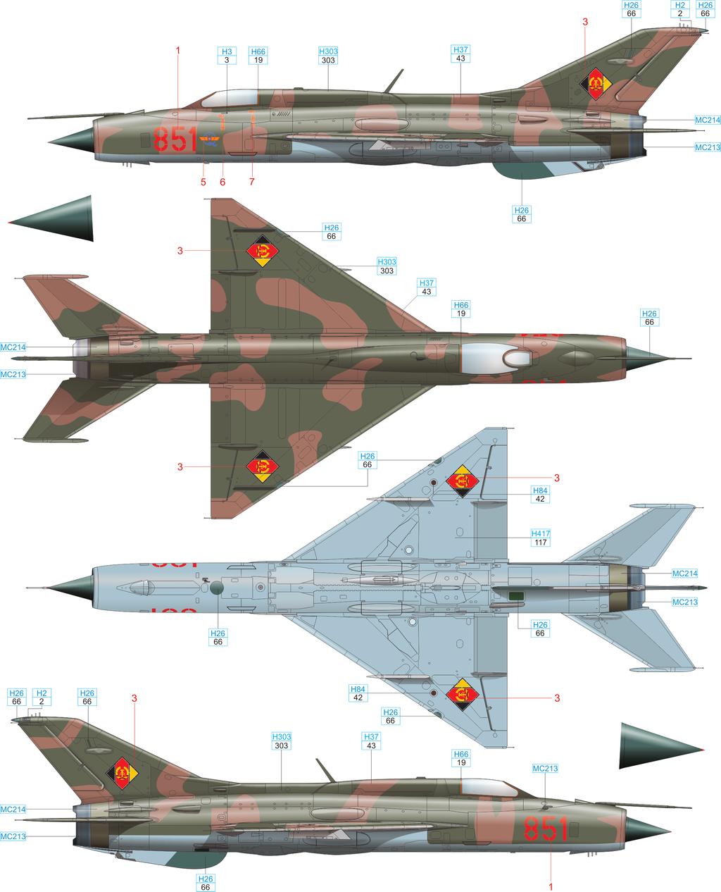 Number 761008, Jagdfliegergeschwader 2, German Democratic Republic, Trollenhagen Air Base, B Serial Late 80s East German air force received this MiG on May 1, 1965.