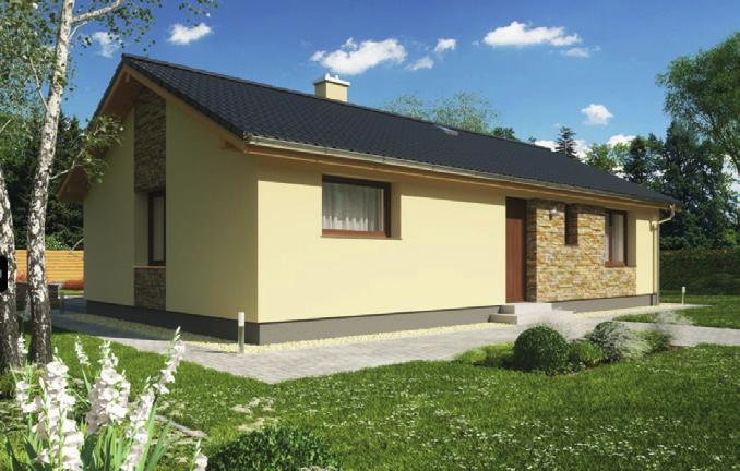 Rodinný dům NEAPOL nízkopodlažní dům - 89 m 2 Dispozice 3+1 Zastavěná plocha 89 m 2 Neapol je přízemní
