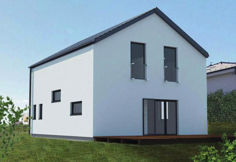 Rodinný dům HELENE dřevostavba - 122 m 2 Dispozice 6 místností Velikost 122 m 2 Patrový rodinný dům HELENE 6+1 s užitnou