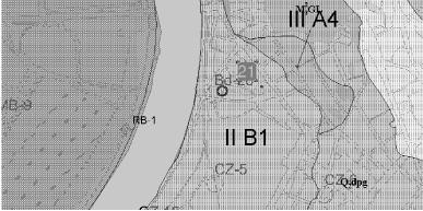 На основу инжењерскогеолошке рејонизације за потребе ГП Београда локација припада условно повољним теренима рејон II B1.