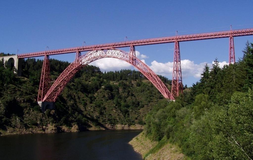 Viadu de Garabit, autor návrhu Gustav Eiffel Most navržený jako nosníková