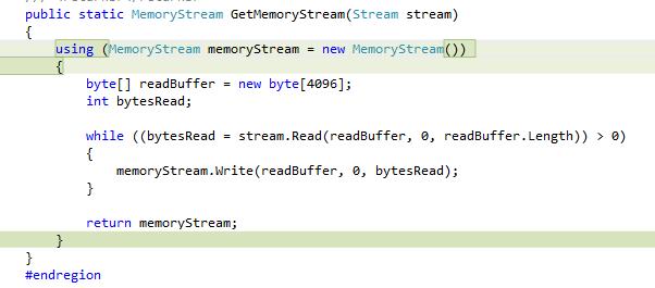 Code-reviewReq: "Streamvrácený metodou