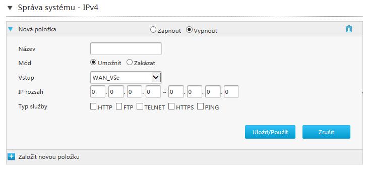 Obrázek 27 Správa systému-ipv4 ii. Nakonfigurujte parametry správy systému -IPv4. Tabulka 13 popisuje parametry konfigurace Správy systému-ipv4.