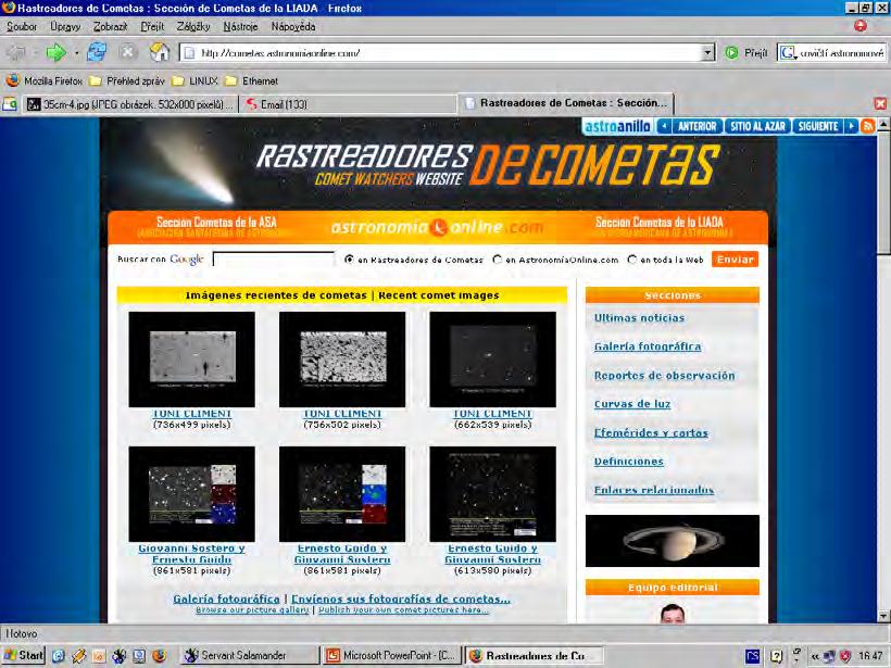 http://cometas.astronomiaonline.