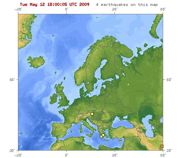 Zemětřesení v Evropě v
