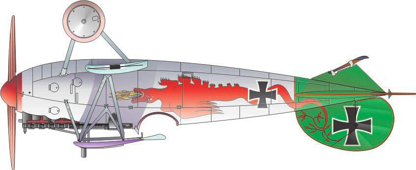 As in the Nieuport, a flaw manifested itself in the construction of the lower wing, which under tight maneuvers, would violently twist and even fail. The reason for this was never fully revealed.