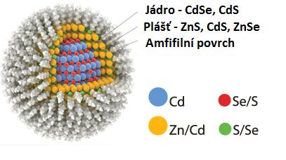 2.2.3 Solubilizace hydrofobních QDs Připravené hydrofobní kvantové tečky, aby byly vhodné pro použití, se musí následně pomocí určitých procedur solubilizovat.