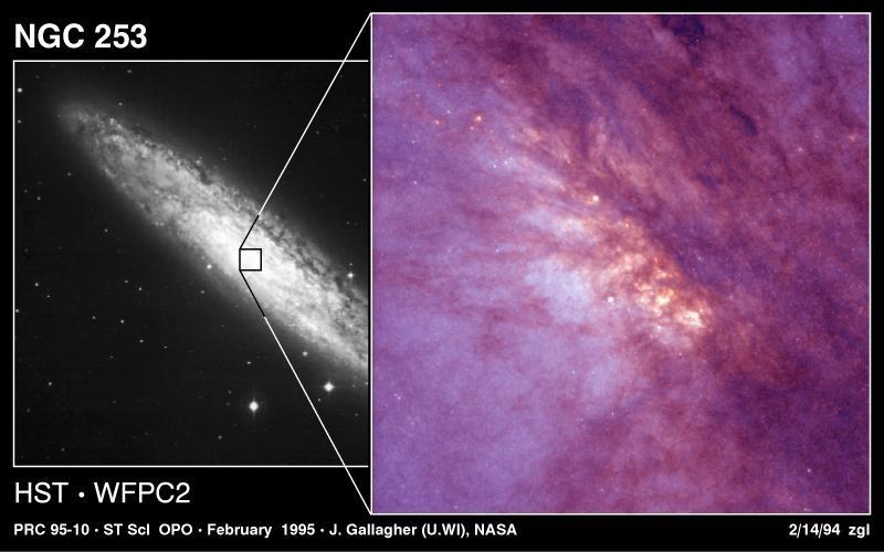 (~ 107 ly) Nejbližší spirální galaxie mimo Lokální