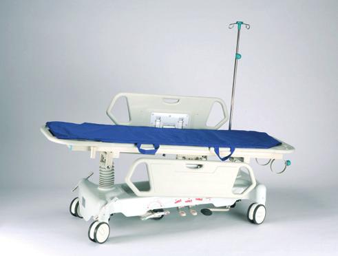 C120040 ~ EMERGENCY STRETCHER TECHNICAL FEATURES Headrest area can be lowered and raised up to a 50 angle Total length cm. 190 Total width cm. 60 Leg section length cm. 115 Head section length 75 cm.