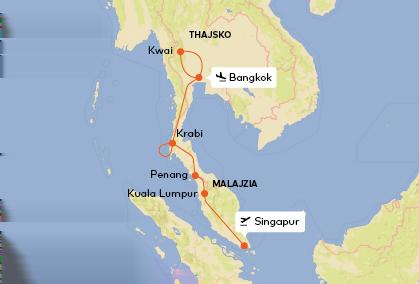 K Komfort Thajsko, Malajzia, Singapur Začnite spoznávať exotiku na tejto krásnej ceste juhovýchodnou Áziou.