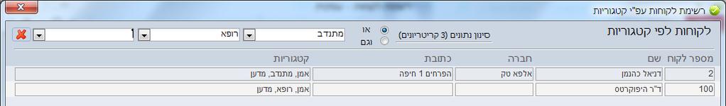 ללא הגבלה טיפ - הדפסת רשימת אנשי הקשר תציג את