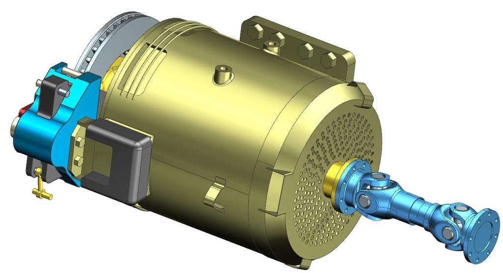 Obrázek 45. Elektromotor, brzda, kloubová hřídel 4.4.2 Převodovka Převodovka je nedílnou součástí každého pohonného ústrojí.