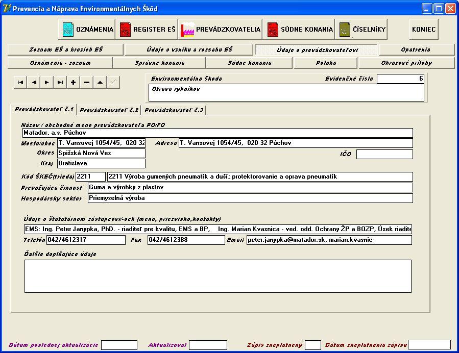 Informačný systém Register PREVÁDZKOVATEĽOV Register