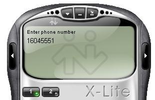 Volání s programem X-Lite Zadat telefonní čísla volat můžete několika způsoby. Můžete poklepáním na číselník displej volit číslo nebo použít numerickou klávesnici.