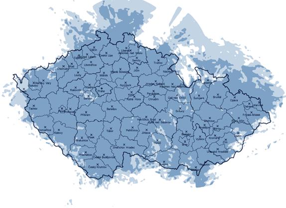 Mapa pokrytí vysílači FM příloha č.