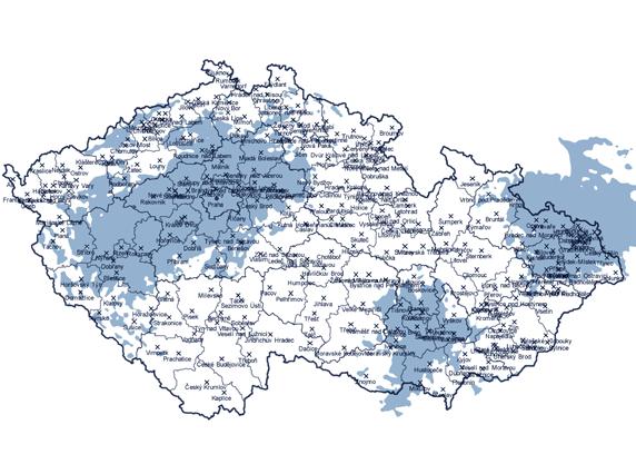 Mapa pokrytí DAB+