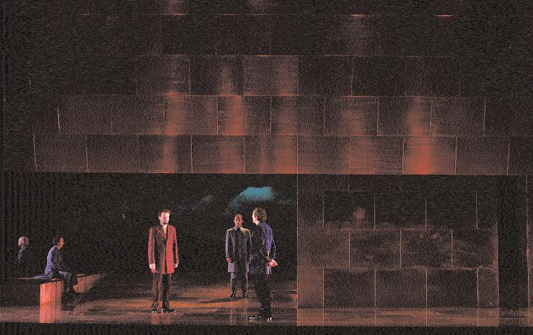 Molière: Don Juan Národní divadlo S. João, Porto; 2006; r: Ricardo Pais; spolupráce: Bernardo Monteiro (kostýmy), Elisabete Leão (rekvizity), Nuno Meira (světelný design).
