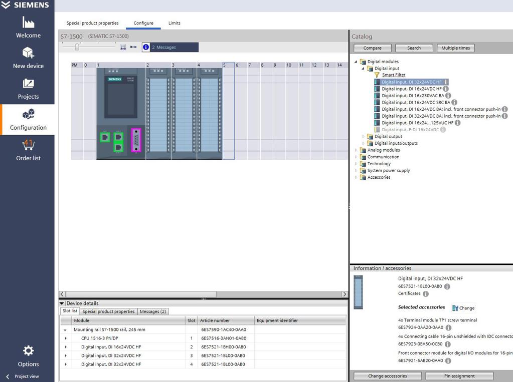 User-friendly user interface TIA Selection Tool TIA