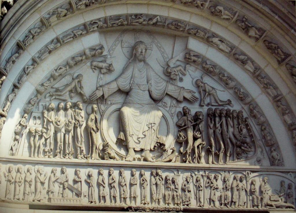 posuzovat jeho uměleckou úroveň a stylové souvislosti. 50 Na konci románského období se znovu dočkal velké obliby zjednodušený motiv Krista a tetramorfu či témata eucharistická, mezi nimi zejména Obr.
