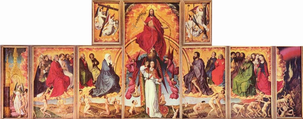 Rogiera van der Weyden ve špitále v Beaune) získává tento archanděl dokonce po Kristu druhou nejvýznamnější pozici.