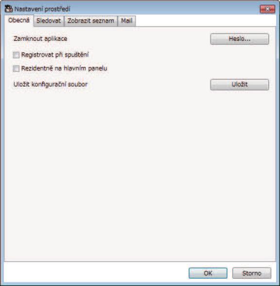 Rezidentně n hlvním pnelu Uložit konfigurční soubor Pokrčuje ve sledování i poté, co zvřete nebo minimlizujete okno plikce Epson Projector Mngement.