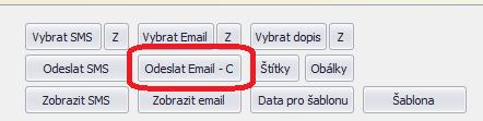1) V členech kampaně se zobrazí volba Odeslat Email - C. Obr.