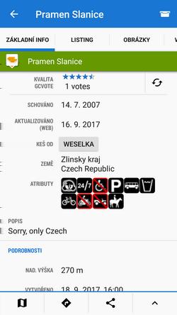 13/19 schováno - datum úkrytu keše aktualizováno - datum poslední aktualizace webové stránky keše keš od - owner geokeše země - stát, kde je keš ukryta atributy - ikony dalších atributů keše -