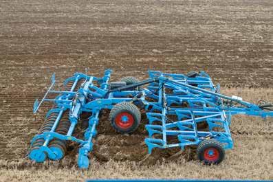 Vysoká vypínací síla s bezúdržbovými pojistkami proti přetížení Automatické přizpůsobení zapravovacích disků Hydraulické přestavení hloubky pro práci bez přerušení Pokud radlička intenzivního