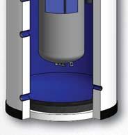 SYSTÉMY PRO VYTÁPĚNÍ A PŘÍPRAVU TEPLÉ VODY Tepelné čerpadlo je zapojeno do kombinované akumulační nádrže, která zajišťuje přípravu otopné vody pro topení i teplé vody pro domácnost.