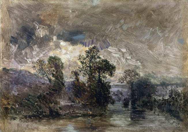 Théodore Rousseau (1812-1867), Krajina před bouří, asi 1842,