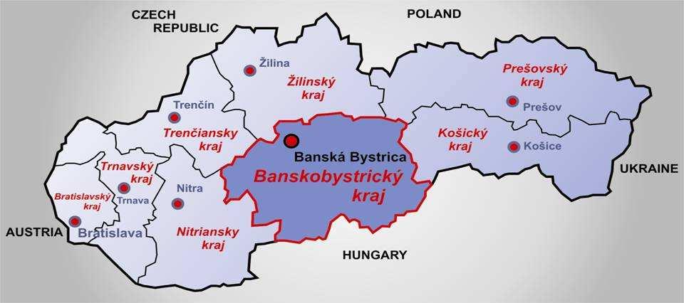 svojou rozlohou je najväčší na Slovensku administratívne je členený na 13 okresov severná časť kraja sa vyznačuje pomerne vysokým stupňom