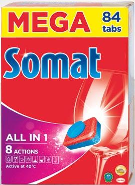 50 % Somat All In 1 tablety do myčky 84 ks běžná cena 499 Kč 249 CZK 2,96 Kč