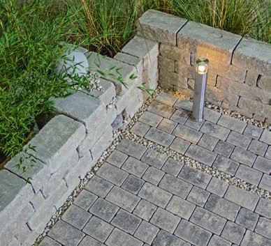 GRADO LINE GRADO VG4 KOMBI KOMBINOVANÁ DLAŽBA GRADO VG4 8 cm odolná voči posunutiu (VG4), z 3 rôznych triedených veľkostí kameňa, šírka pásu 15 cm, vo farbách sivá, vápenec lastúrnikový, žulová sivá