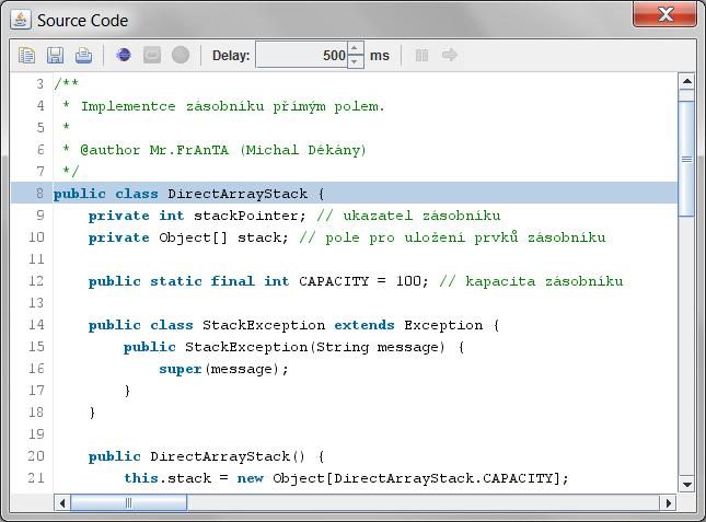 Implementace GUI Zdrojový kód algoritmu či dat. struktury Obrázek 5.