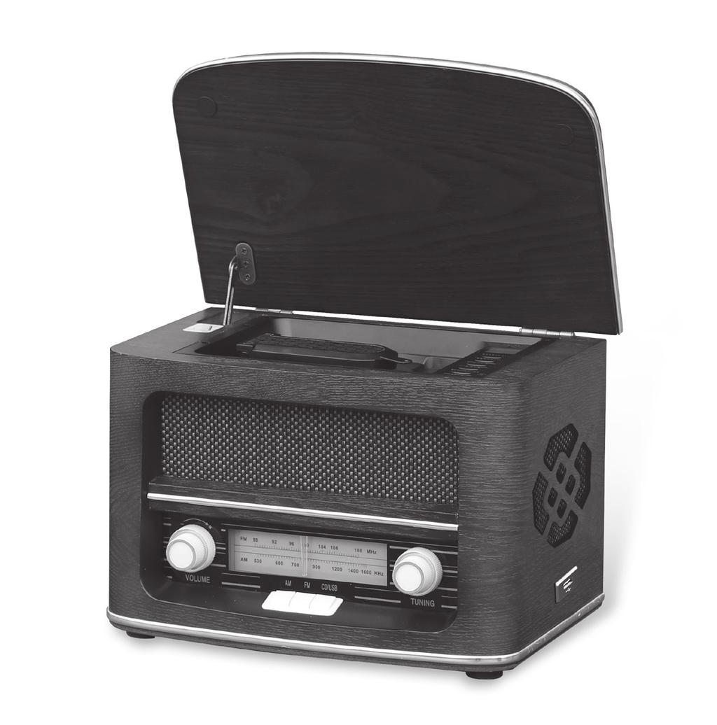 Retro rádio s CD/MP3 prehrávačom a USB konektorom Návod na obsluhu/záruka RR-51A SK 2017 ORAVA Pred