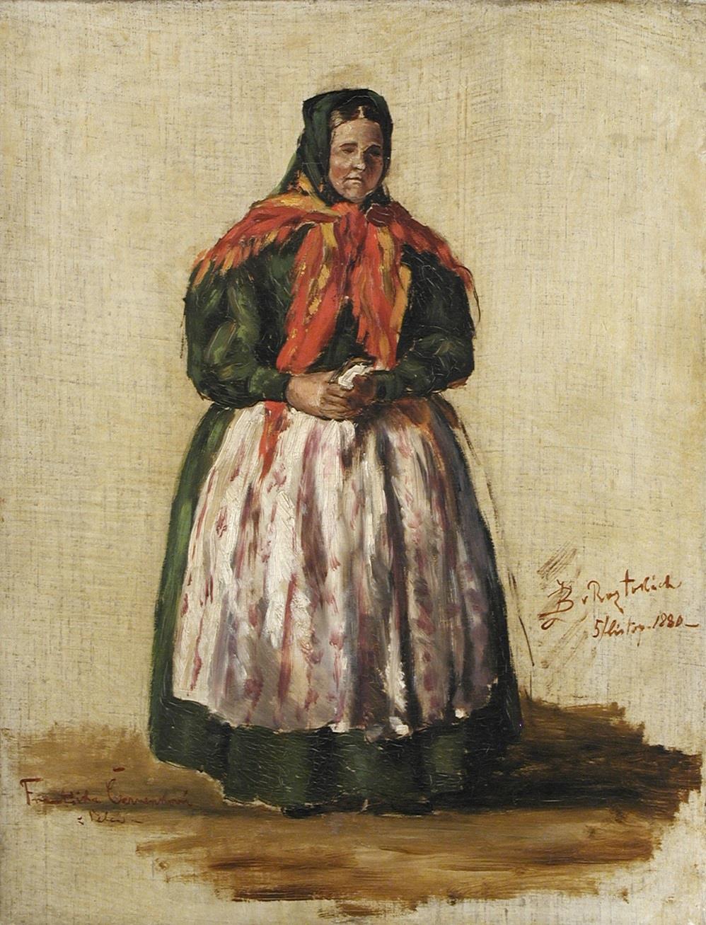Františka Červinková de Telč (Moravie), 1880, huile sur