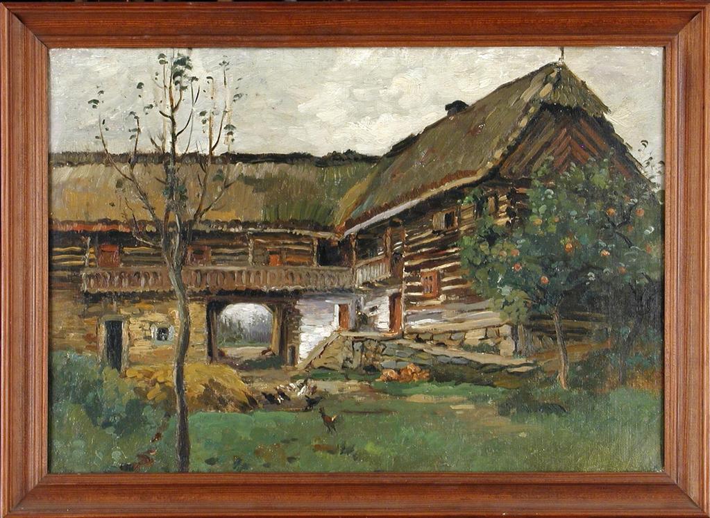 Le domaine Novák à Přepeře (Novákův statek v Přepeřích), 1909-1911, huile sur toile.