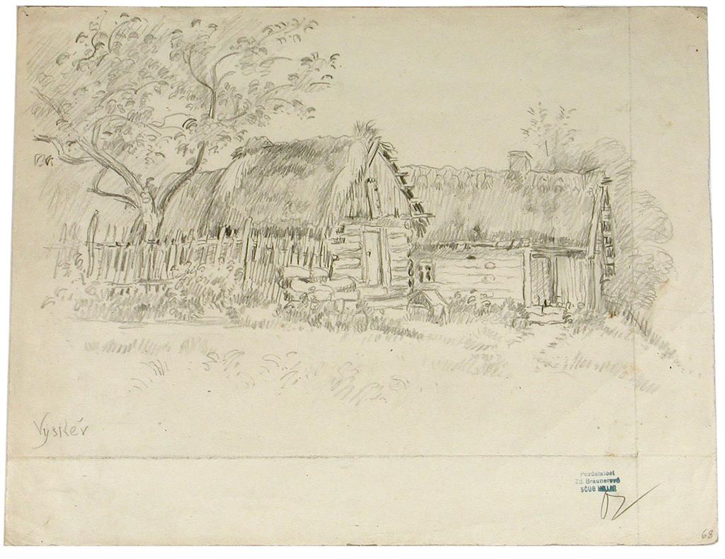 Le village de Vyskeř, dessin