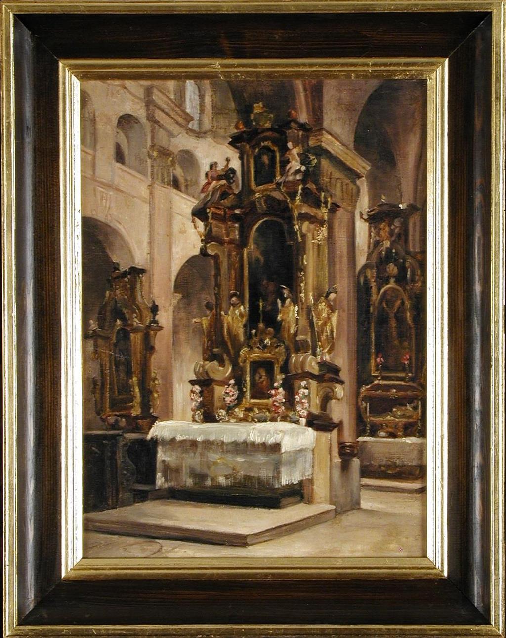 Intérieur de l église Saint-Thomas de Prague, 1885, huile sur toile.