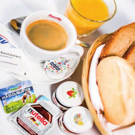 Sn dan Breakfast Fr hst ck Ke sn dani je mo n doobjednat EN To breakfast you can also order DE Zusätlich zum Frühstück erhältlich CZ ovocný džus Pfanner 0,2 l (dle výběru) EN fruit juice Pfanner 0.