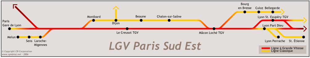 2.1. LGV Paris-Sud-Est LGV Sud-Est byla první vysokorychlostní železniční trať na Evropském kontinentě.