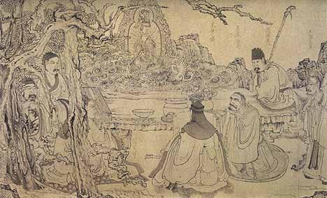 Historie a první zobrazení An Elegant Gathering Chen Hongshou (1598 1652), Čína