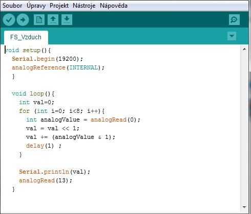 Obrázek 1: Nastavení arduina Poděkování Chtěl bych poděkovat ing. Vojtěchovi Svobodovi, CSc.