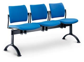 The chairs are highly stackable and optionally equipped with linking device.