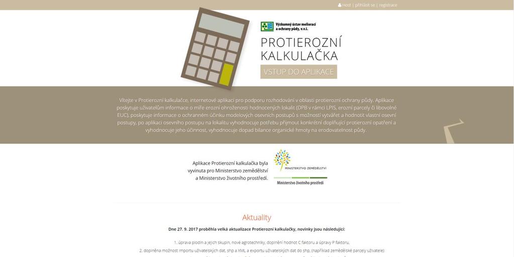 Návod k použití Protierozní kalkulačky Textová verze manuálu je doplněna krátkými instruktážními videi, která u jednotlivých kapitol jasně a přehledně demonstrují základní práci v aplikaci.