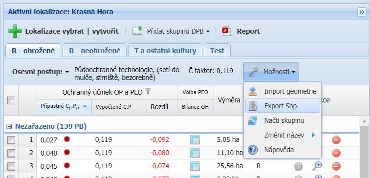 13) zobrazí ve spodním panelu, kde lze provést výběr konkrétních prvků a ty následně importovat do aktivní lokalizace pomocí tlačítka Přidat do skupiny DPB. h) Formát.